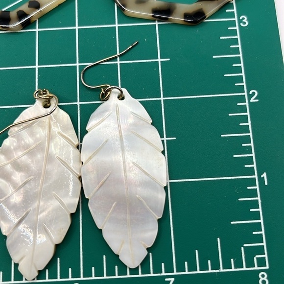 Earrings Resin 5 Pairs Brown Beige Black White Neutral Summer Earrings - Picture 12 of 15